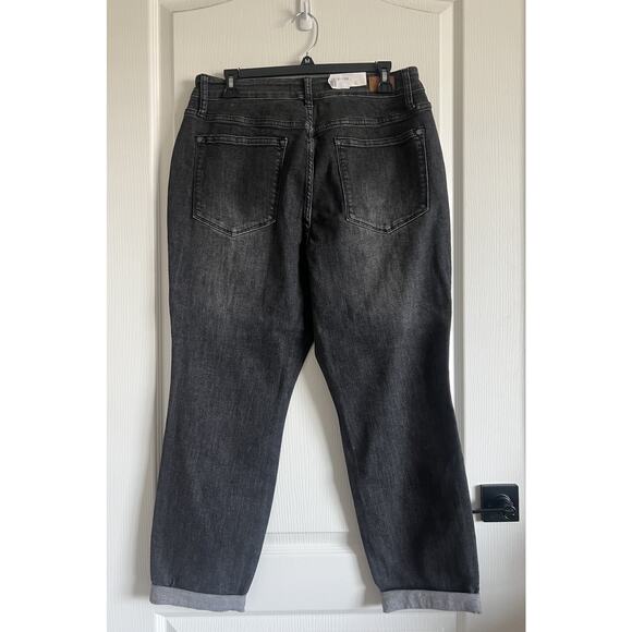 NWT Judy Blue Boyfriend Fit Cuffed Jeans Sz 16W Women’s JB88130 Black Pants NEW - Picture 6 of 16